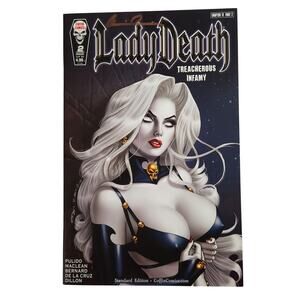 Lady Death Treacherous Infamy #2 Signed By Pulido With COA Coffin Comics NM